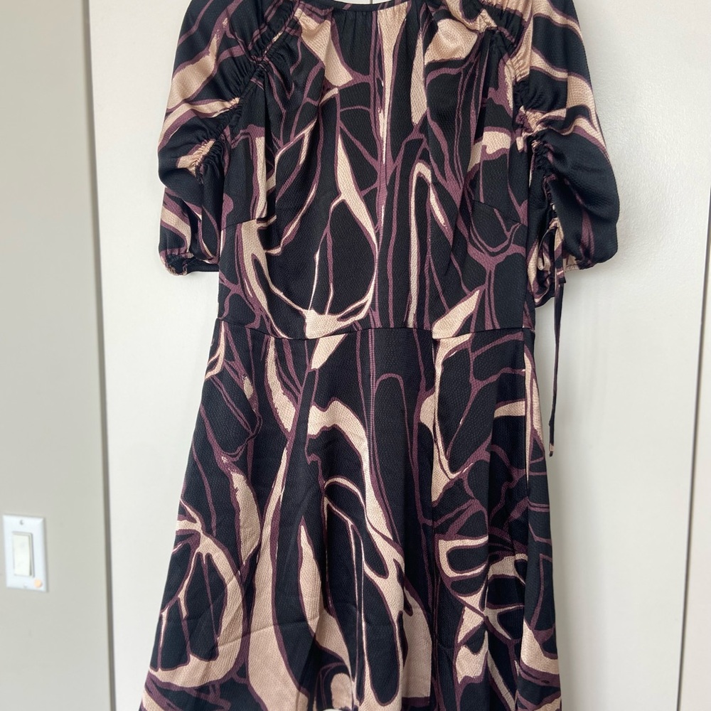 Ted Baker London Black and Purple Mini Dress